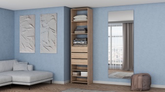 Стеллаж для одежды Мирта 77 BMS - дуб сонома