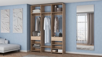 Стеллаж для одежды Мирта 91 BMS - дуб сонома