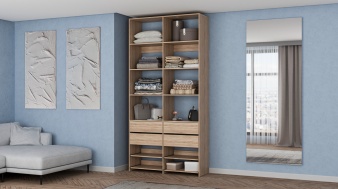 Стеллаж для одежды Мирта 85 BMS - дуб сонома