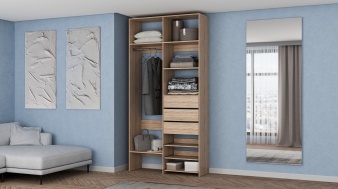 Стеллаж для одежды Мирта 84 BMS - дуб сонома