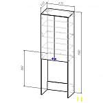 Чертеж Шкаф для ванной комнаты Кетти 4 BMS