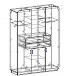 Схема сборки Распашной шкаф Модерно 11.1 BMS
