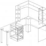 Схема сборки Угловой письменный стол для двоих Нико 90 BMS