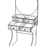 Чертеж Туалетный столик СТ №3 BMS