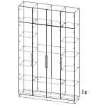 Распашной шкаф Вилета 8  (1600х2600х400)