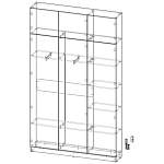 Шкаф распашной Ангард 30 (1500*2500*300)