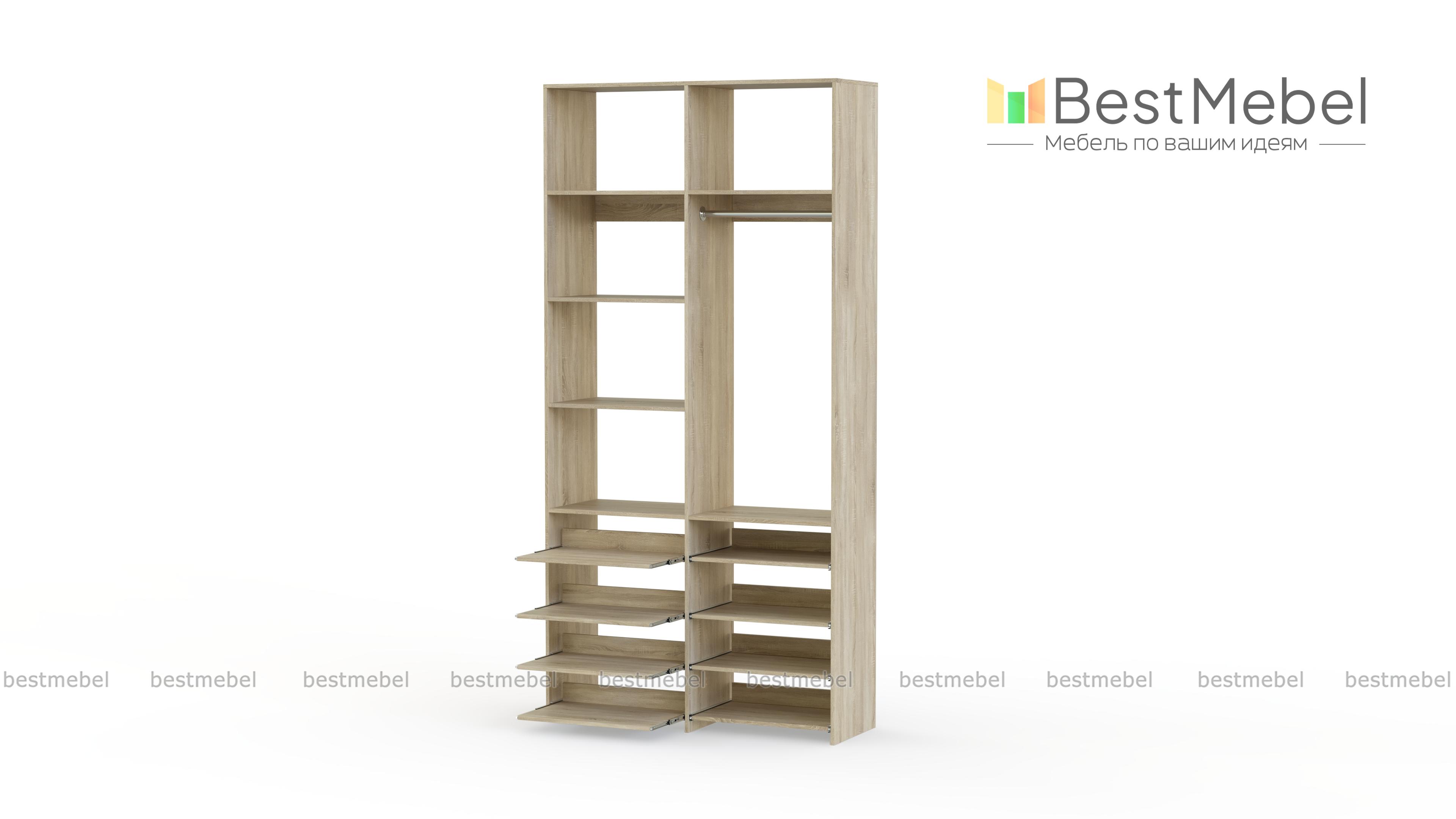 Стеллаж для одежды Мирта 83 BMS - Фото