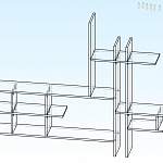 Чертеж Полка навесная Элина 7 BMS
