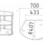 Чертеж Тумба угловая Лаура 7 BMS