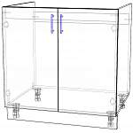 Схема сборки Стол под мойку 2 двери Трапеза BMS