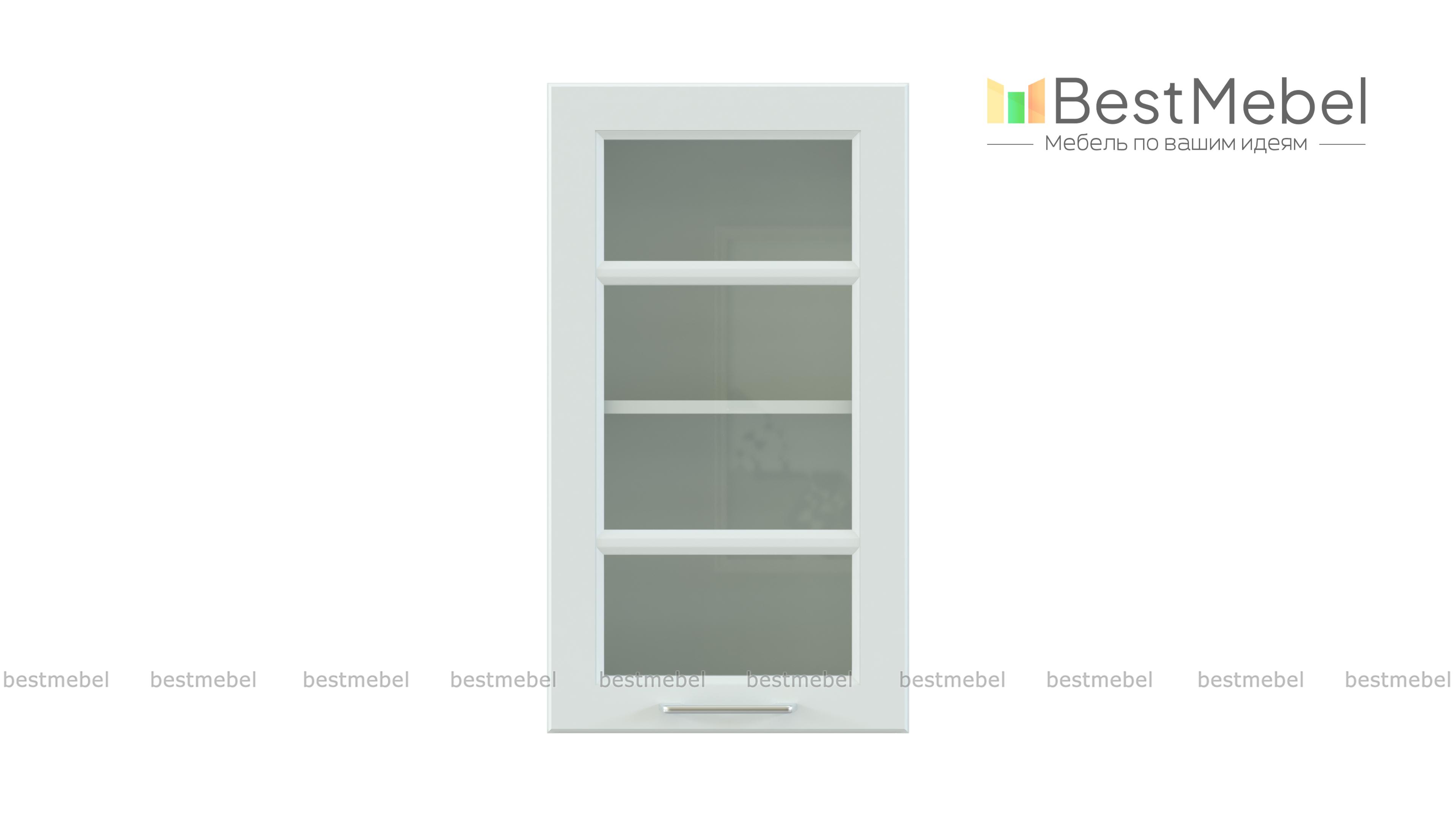 Шкаф верхний с 1-ой остекленной дверцей Европа BMS - Фото