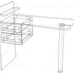 Чертеж Маникюрный стол Босфор BMS
