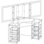 Туалетный стол угловой Софья 8 BMS