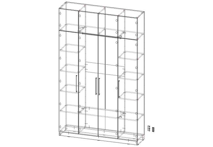 Распашной шкаф Вилета 8  (1600х2600х400)