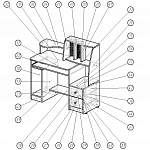 Схема сборки Компьютерный стол СК Лацио BMS