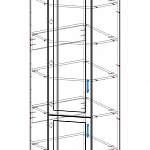 Чертеж Шкаф угловой Верона-2 BMS