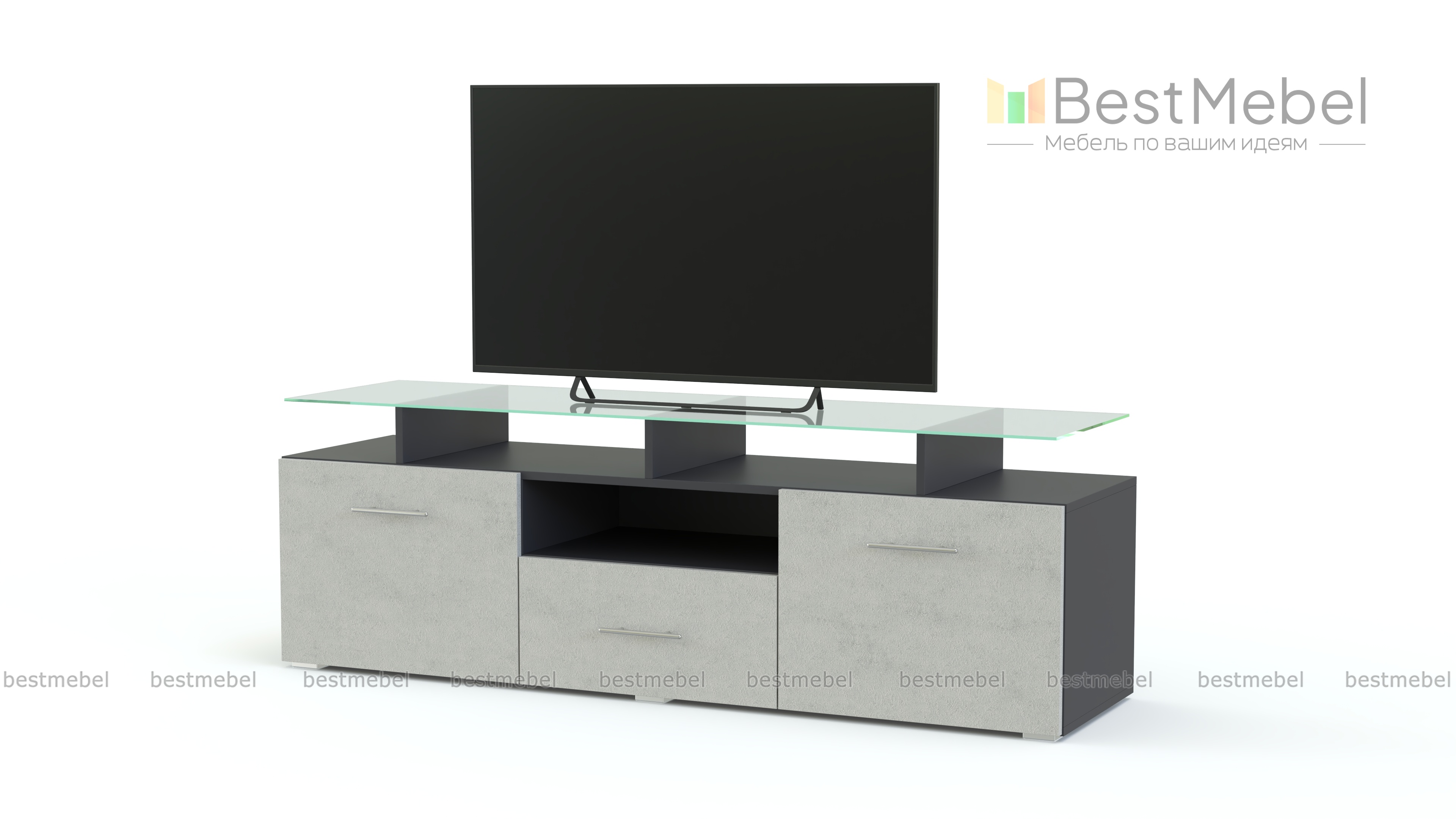 Тумба под ТВ Блеск 4 глянец BMS