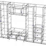 Схема сборки Мебельная стенка Эллада BMS
