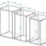 Чертеж Набор полок Коллекция 3 BMS